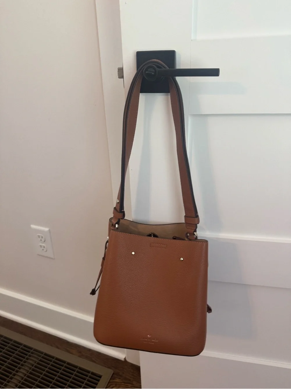 kate spade Brown Pebbled Leather Shoulder Bag